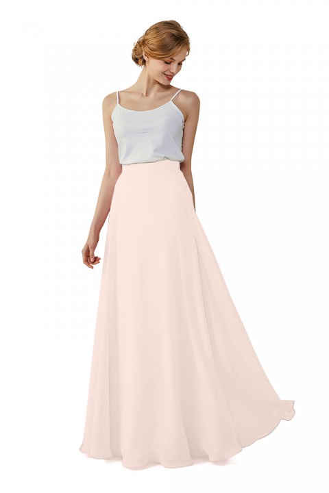 Simple Chiffon Bridesmaid Skirt Long