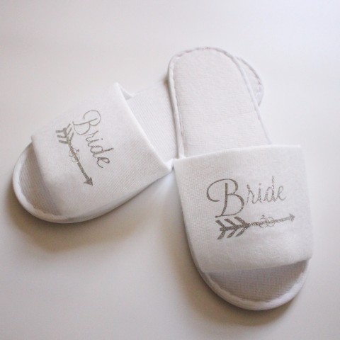 Team Bride Open Toe Bachelorette Party Slippers