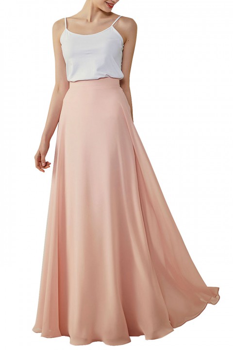 Simple Chiffon Bridesmaid Skirt Long