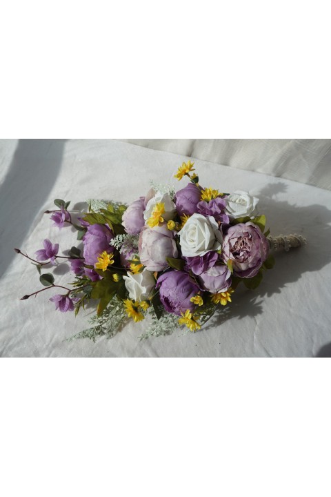 Artificial Silk Cascade Wedding Flower Bridal Bouquet