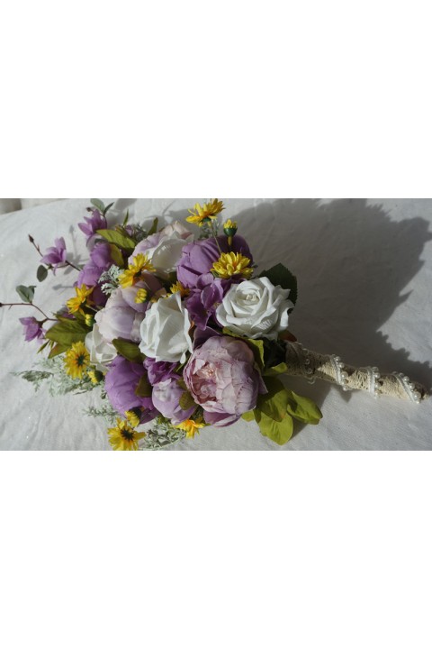 Artificial Silk Cascade Wedding Flower Bridal Bouquet