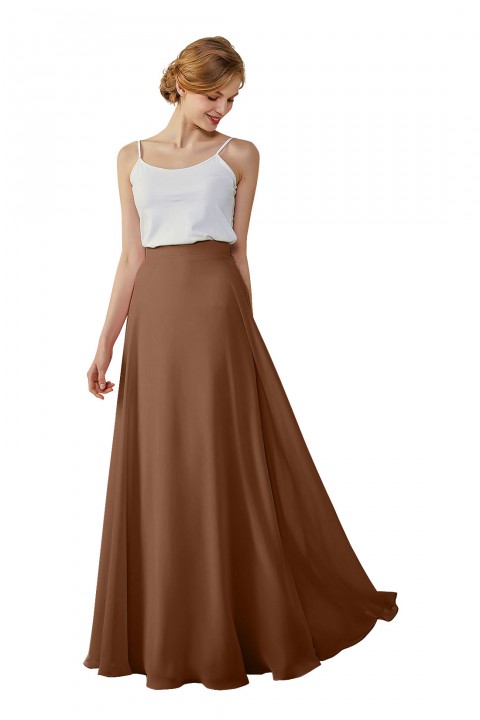 Simple Chiffon Bridesmaid Skirt Long