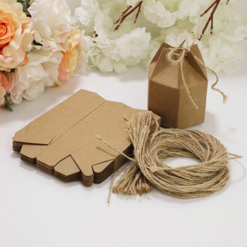 Kraft Paper Bridesmaid Gift Box - 10 Pack