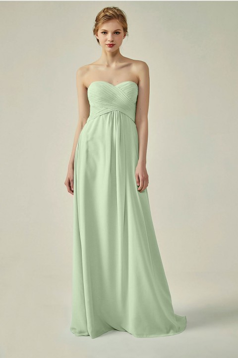 Classic Simple Sweet Heart Bridesmaid Dress