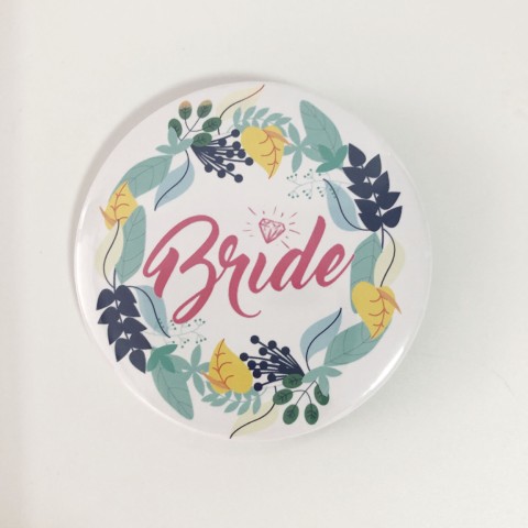 Leaf Printed Bride & Team Bride Bachelorette Party Badge