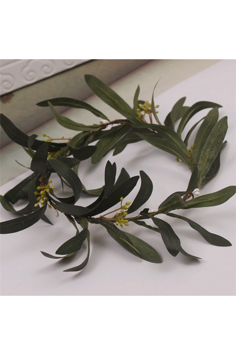 Handmade Imitation Olive Leaves Bridal Headpiece For Outdoor Wedding