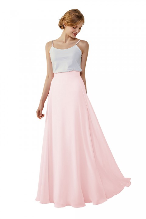 Simple Chiffon Bridesmaid Skirt Long