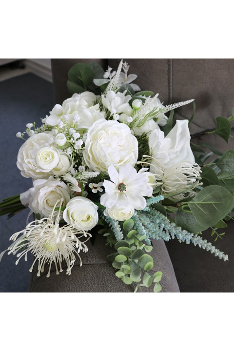 Artificial Flower Eucalyptus Silk Wedding Bouquet