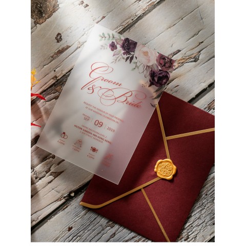 Floral Printed Customized Wedding Invitation