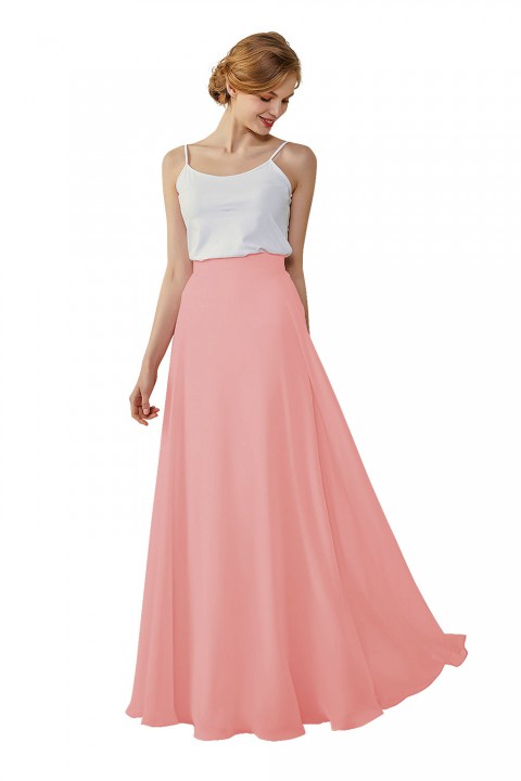 Simple Chiffon Bridesmaid Skirt Long