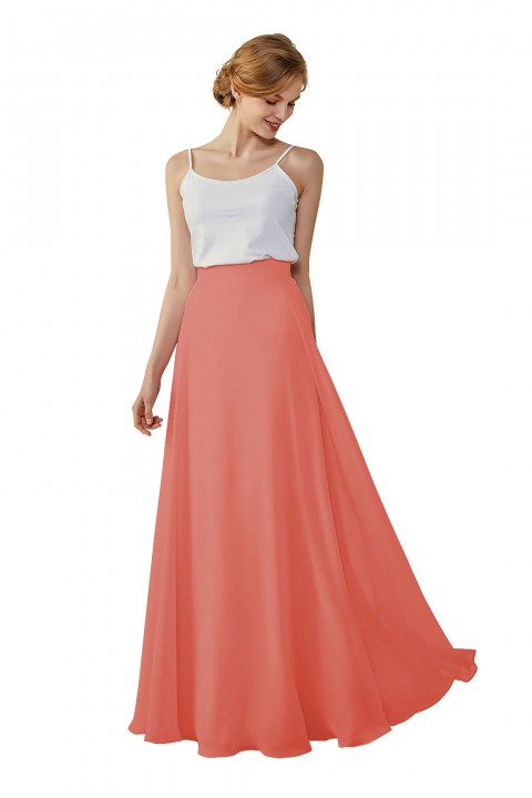 Simple Chiffon Bridesmaid Skirt Long