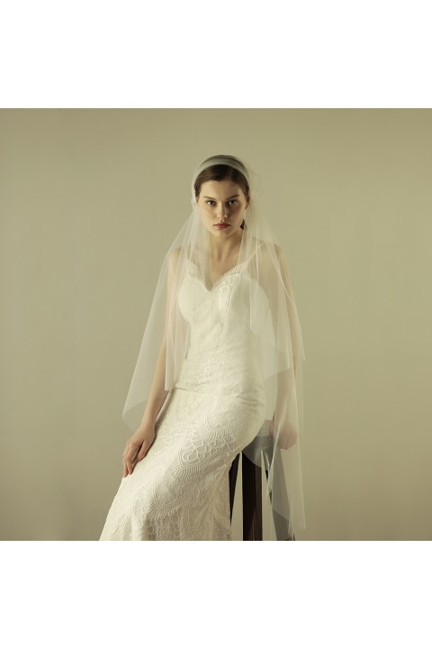 White Vintage&Elegant Long Soft Tulle Wedding Bridal Veil With Comb  