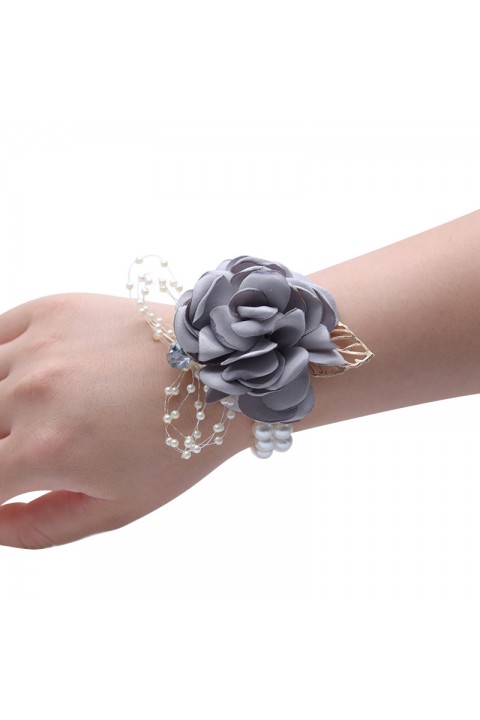 Pearl Crystal Wedding Wrist Corsage