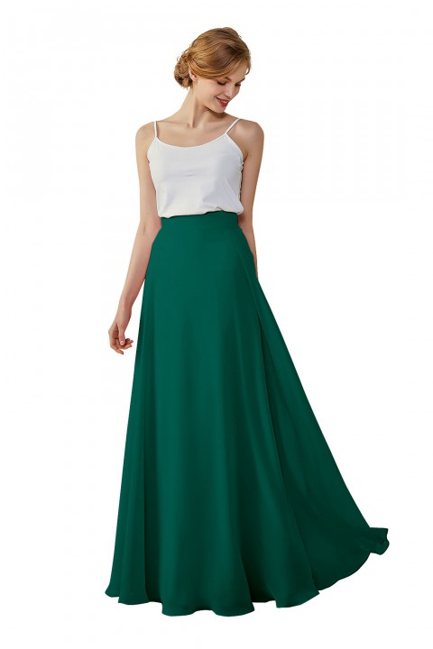 Simple Chiffon Bridesmaid Skirt Long