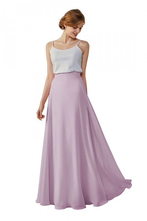 Simple Chiffon Bridesmaid Skirt Long