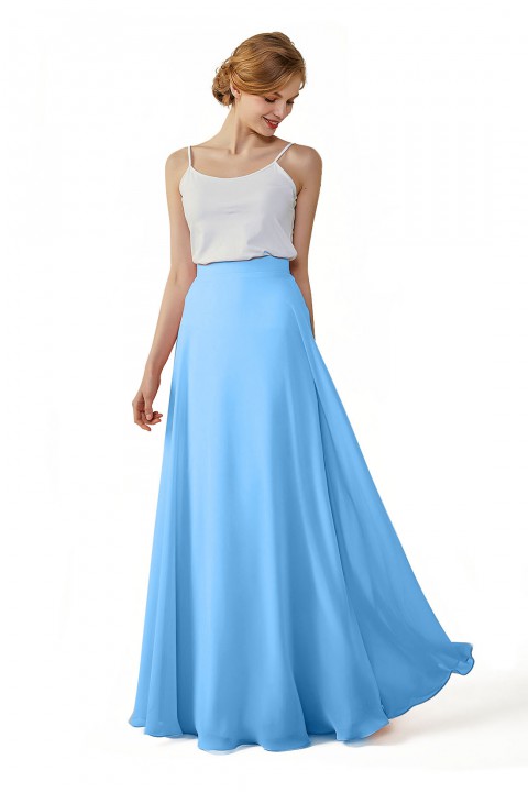 Simple Chiffon Bridesmaid Skirt Long