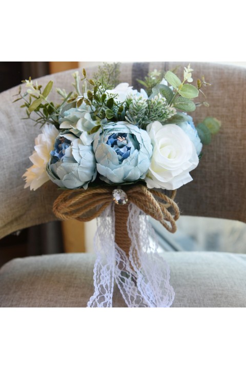 Artificial Flower Leaf Silk Wedding Bouquet