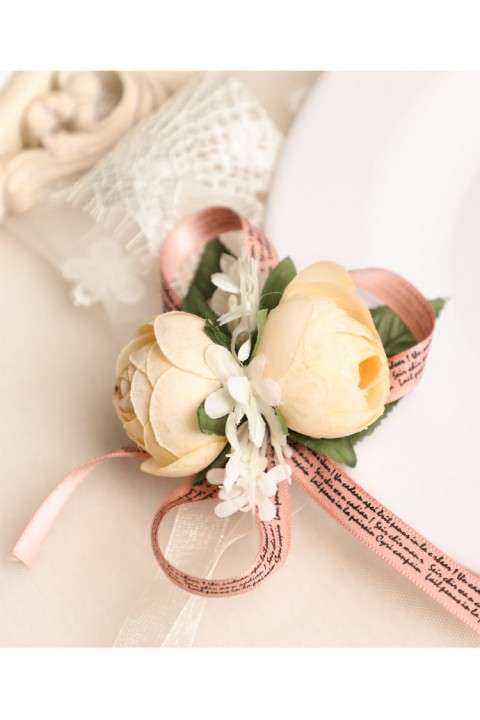 Artificial Silk Flower Bridal Wrist Corsage