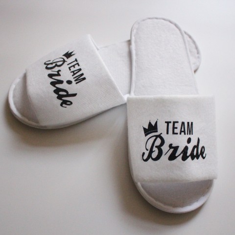 team bride slippers