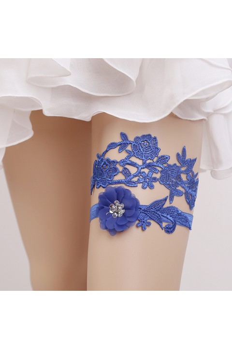 Floral Lace Elastic Bridal Garter Set