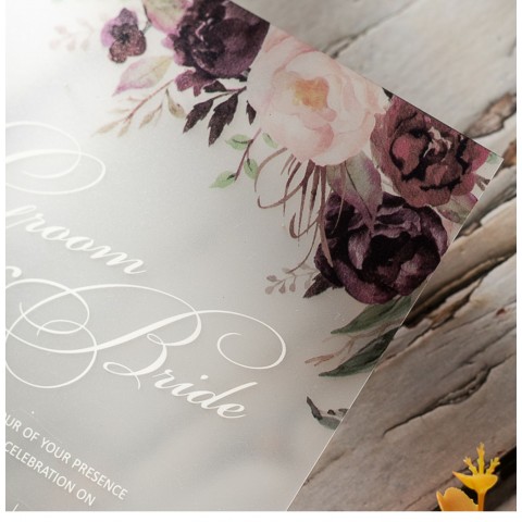 Floral Printed Customized Wedding Invitation