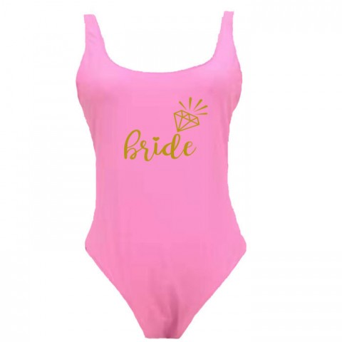 Bride Printed Bachelorette Party One Piece Swimsuit