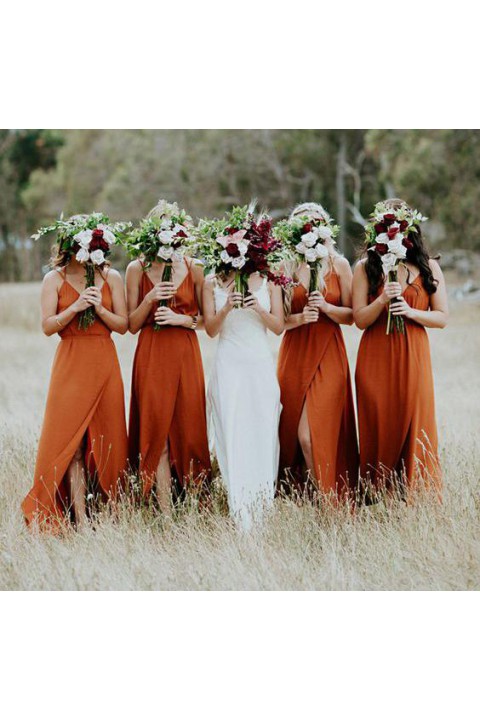 Clearance | Open back bridesmaid dress with split