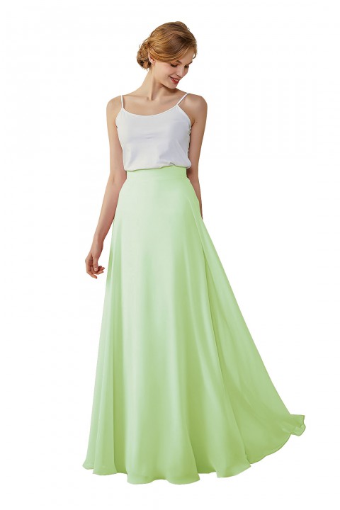 Simple Chiffon Bridesmaid Skirt Long