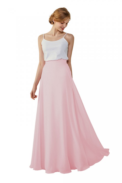 Simple Chiffon Bridesmaid Skirt Long