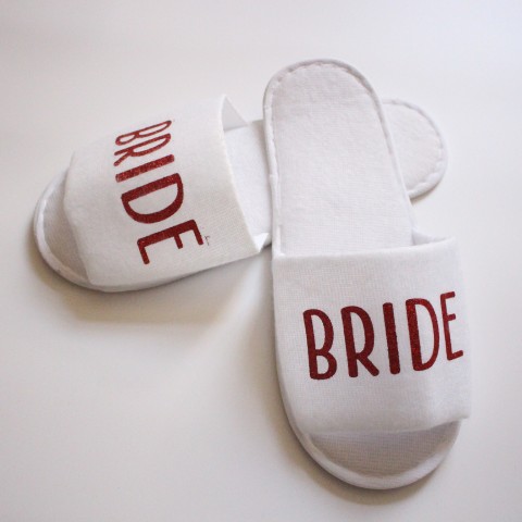 Bride & Team Bride Open Toe Bachelorette Party Slippers