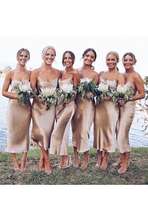 navy silk bridesmaid dress