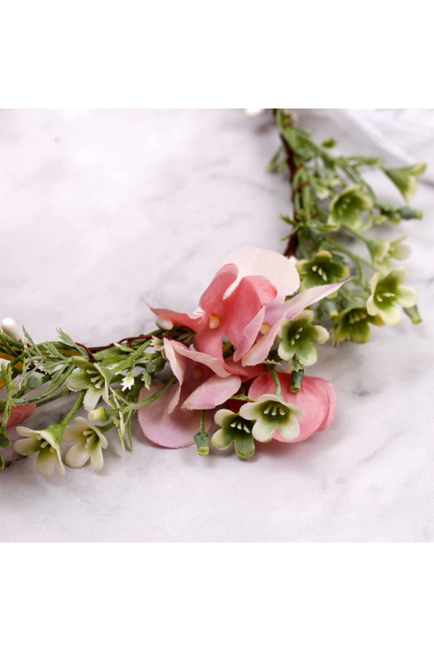 Handmade Green Plant Dried Flowers Bridal Headpiece