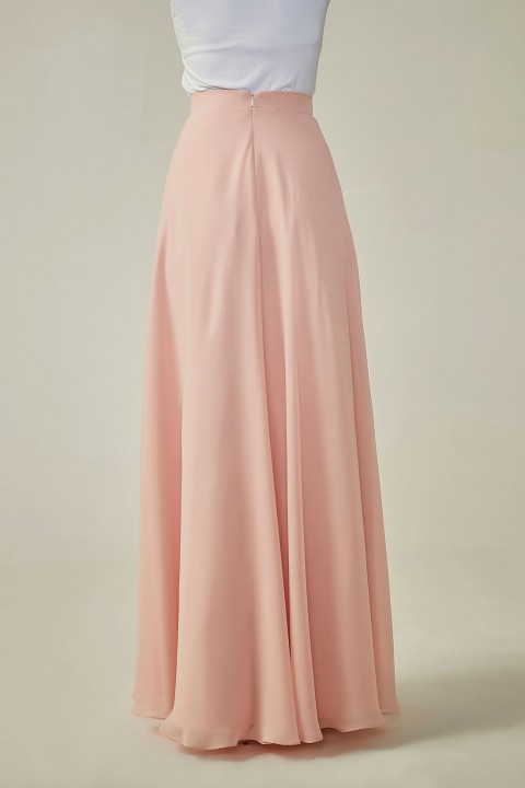 Simple Chiffon Bridesmaid Skirt Long