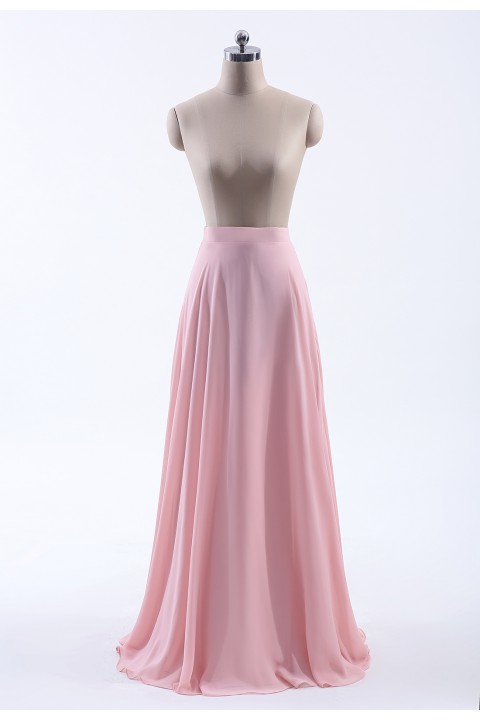 Simple Chiffon Bridesmaid Skirt Long